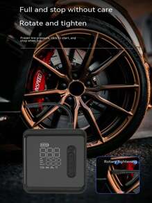 Tire Inflator Portable Air Compressor, 3X Fast Cordless Air Pump With Case 15000mAh Rechargeable Battery, 12V DC Dual Power 150PSI Electric Tire Pump For Car Motorcycle Bike Ball - Black - View 2