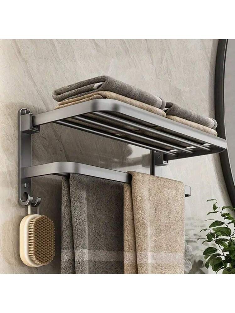 Portasciugamani Da Parete Avocrafts 71 Cm - Salvaspazio Per Bagno, Design Elegante, 6 Asciugamani, Colore Nero