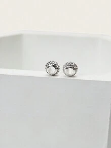 2pcs Sparkling Rhinestone Shoelace Decoration Beaded Shoe Clips For Sneakers & Sports Shoes - Silver - View 3