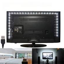 1pc White Light LED Strip Light,USB Powered 60Leds/M Flexible LED Decorative Lights,1m/2m/3m/5m Non Waterproof TV Computer Background Light