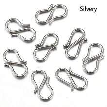 Fermoirs en forme de S en acier inoxydable, couleur dorée, connecteurs de crochets pour colliers, Bracelets, fabrication de bijoux, 20 pièces