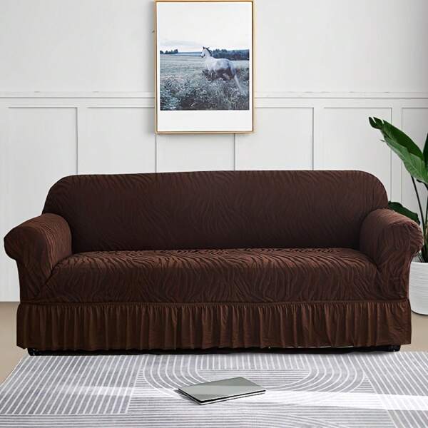 1 pieza de Funda de sofá con patrón de onda, cubierta de sofá antideslizante con falda, protectora contra el polvo y arañazos de gato, lavable a máquina, protector de muebles para dormitorio, oficina, sala de estar, decoración del hogar - 1 Asiento: Adecuado para sofás de 90-125 cm (35,43-49,21 pulgadas) de largo / 2 Asientos: Adecuado para sofás de 145-170 cm (57,1-66,93 pulgadas) de largo / 3 Asientos: Adecuado para sofás de 190-210 cm (74,8-82,68 pulgadas) de largo / 4 Asientos: Adecuado para sofás de 235-280 cm (92,52-110,24 pulgadas) de largo