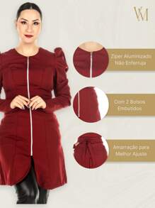 Women Coats - 淺粉色 - 查看 6
