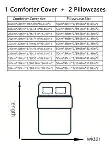 3pcs Beach Scenes Print Polyester Bedding Set, Soft Comfortable Comforter Cover, For Bedroom, Guest Room (1*Comforter Cover + 2*Pillowcase, Without Core) - Multicolor - View 2