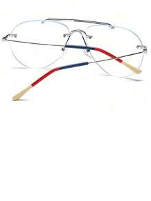 Lentes De Gota Anti Luz Azul De 4 Piezas Vintage Armazón Uv - Plateado - Ver 2