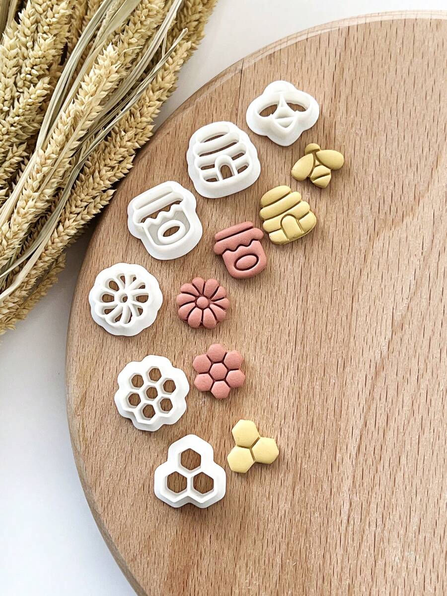 6Pcs Polymer Clay Cutters, Spring Clay Earring Cutters, Bee, Flower And ...