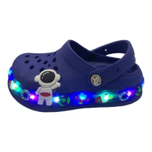 Sandalias Chanclas Con Luces Para Niños Color Azul - Azul - Ver 2