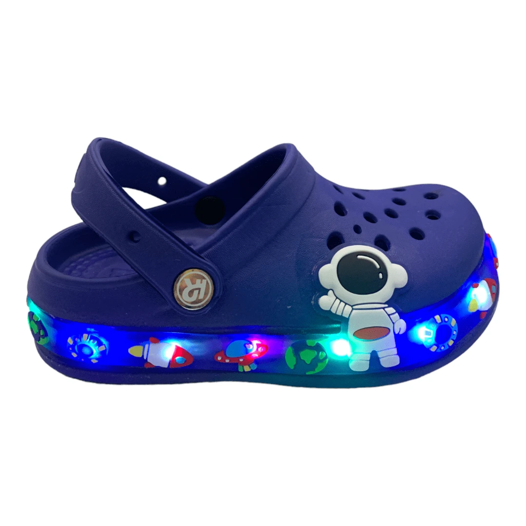 Sandalias Chanclas Con Luces Para Niños Color Azul - Azul - Ver 1