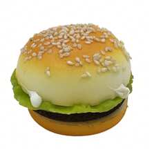 1入組模擬漢堡帶葉子壓力減輕玩具兼桌面飾品兼食品模型 - 小麥色 - 查看 5