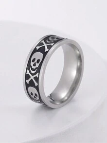1 Miếng Thép không gỉ Mũi tên , Sợi dây , Vượt qua , Thiết kế Skull 8mm Vòng rộng Đối với Nam Punk Hip Hop Phong cách Thời trang Phụ kiện , Qủa tặng Đối với Bố , Bạn - 8mm - Xem 13