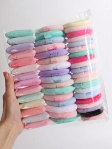 50 Stück dreieckige Samt Puderquasten, zufällige Farbe, entworfen für Konturierung, Augen- und Eckbereich. Make-up Mischbehälter, geeignet für alle Hauttypen. Make-up, günstig, Raumdekoration, Schminktisch, Reise, Schlafzimmer, Make-up Zubehör, Quaste, Make-up Blender, Puderquaste, Make-up Schwamm