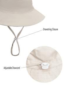 2pcs Baby Sun Hat With Glasses, Quick-Dry Breathable Kids Sun Hat, Baby Sun Hat, Beach UV Protection Hat - Beige - View 4