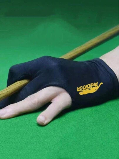 1只台球手套，男女通用透气防滑弹性三指露指斯诺克手套