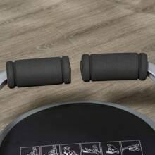 HOMCOM Appareil à abdominaux crunch musculation compact et pliable 3 niveaux de résistance - Noir - Voir 4