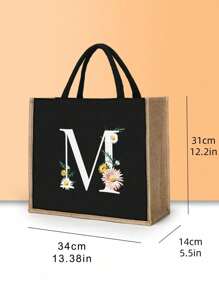 Túi xách màu đen in chữ 1 chiếc với thiết kế viền vải lanh màu vàng, đơn giản và hào phóng, quà tặng ngày lễ tình nhân, túi quà cưới cá nhân cho phù dâu nữ, túi trang điểm, túi lưu trữ du lịch đơn giản, ví mỹ phẩm màu trơn, túi trang điểm du lịch sức chứa lớn: Rất thích hợp cho hoạt động ngoài trời Sắc đẹp! Thích hợp cho đám cưới, bãi biển và ngày lễ, đây là một món quà tuyệt vời cho phụ nữ, mẹ, giáo viên, bạn bè và phù dâu. Túi lớn thích hợp cho học sinh, sinh viên đi học trở lại và giáo viên. Nó là - màu đen - Xem 8