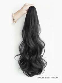 Ponytail Extension Claw 18" Curly Wavy Clip In Hairpiece One Piece A Jaw Long Pony Tails For Women