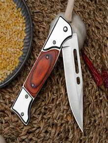 Outdoor Stainless Steel Folding Mini Knife For Camping, Hiking, Fishing And Fruit Cutting - Multicolor - View 3