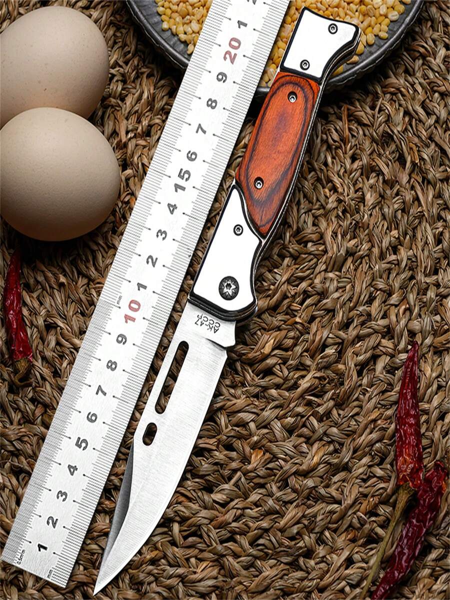 Outdoor Stainless Steel Folding Mini Knife For Camping, Hiking, Fishing And Fruit Cutting - Multicolor - View 1