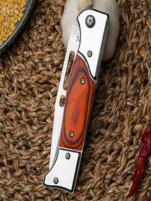 Outdoor Stainless Steel Folding Mini Knife For Camping, Hiking, Fishing And Fruit Cutting - Multicolor - View 4