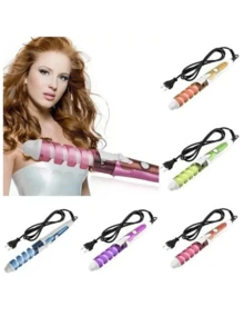 Hair Curling Irons - Màu xanh lam - Xem 4