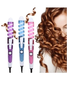 Hair Curling Irons - Màu xanh lam - Xem 2