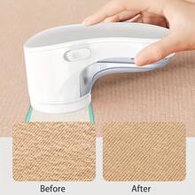 1pc Portable Electric Fabric Shaver - USB Rechargeable Lint Remover With 3 Cutter Heads - Easily Remove Lint And Pilling For A Fresh Look - White - View 8