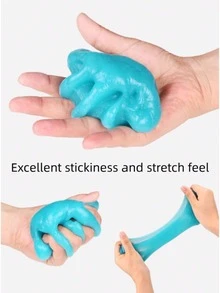 1PC Cleaning Gel Universal Dust Cleaner For PC Keyboard Cleaning Car Detailing Laptop Dusting Home And Office Electronics Cleaning Kit Computer Dust Remover - Blue - View 4