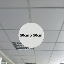 Paper and Wall Kit 10 Placas de Isopor Forro Termo Acústicas Anti Chamas 50 x 50cm Eps - Branco - Visão 3