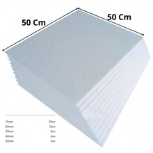 Paper and Wall Kit 10 Placas de Isopor Forro Termo Acústicas Anti Chamas 50 x 50cm Eps - Branco - Visão 1