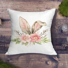 4pcs lễ Phục sinh Con thỏ & Trứng In Đào Da Vỏ gối , màu trơn Đệm sofa Loại vỏ , Nhà  Trang trí Ném Vỏ gối Đối với Phòng khách , Phòng ngủ ( Gối Cốt lõi Không bao gồm ) - màu xanh lá - Xem 8