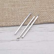 8Pcs  Stainless Steel  Simple Stick Charms Minimalist Style Pendants For Jewelry  Necklace Bracelet Crafts Making