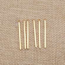 8Pcs  Stainless Steel  Simple Stick Charms Minimalist Style Pendants For Jewelry  Necklace Bracelet Crafts Making