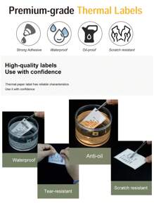 MARKLIFE 彩虹全息圓形熱敏標籤生成器紙 1.97x1.97英寸（50 * 50毫米）彩虹激光貼紙，圓形1卷，每卷180個標籤，適用於 P50，D100 無墨印表機，防水、帶膠粘性、可生成商標/條碼 - 彩色 - 查看 7