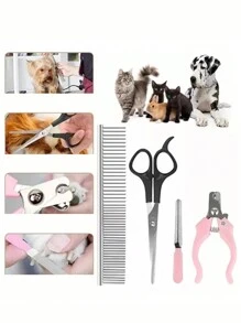 11 Pieza Máquina Rasuradora Máquina De Cortadora Pelo Para Perros Y Gatos Mascotas - Dorado - Ver 8