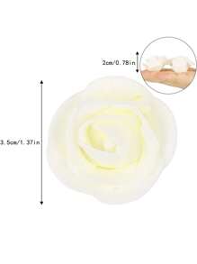 50pcs Milk White Foam Rose Flowers - Milky White - View 7