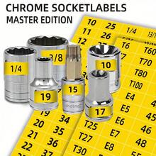 Tool Box Labels, 180 Pieces, Waterproof, Tear Resistant Toolbox Stickers And Decals Label, Wrench Size Labels, Chrome Socket Labels, Socket Size Stickers - Yellow - View 2