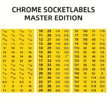 Tool Box Labels, 180 Pieces, Waterproof, Tear Resistant Toolbox Stickers And Decals Label, Wrench Size Labels, Chrome Socket Labels, Socket Size Stickers - Yellow - View 3