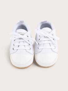 Soft Bottom Baby Sports Shoes, Spring And Autumn, Anti-Slip And Breathable, Suitable For 0-6-12 Months Unisex Baby, Fashionable And Casual Canvas Shoes