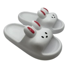 Sandalias Chanclas Conejo Sponge Mujer Antideslizante - Blanco - Ver 6