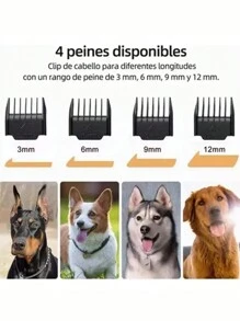 11 Pieza Máquina Rasuradora Máquina De Cortadora Pelo Para Perros Y Gatos Mascotas - Dorado - Ver 5