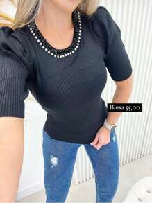 Women Blouses - 黑色 - 查看 1