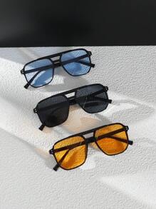 نظارات رجل ذات إطار مزدوج قديم، مع مسامير ملونة، مناسبة لارتداء اليومي،التنقل والسفر الخارجي وأغراض أخرى، إكسسوارات شمسية، نظارات شمسية مناسبة للشاطئ والعطلات الصيفية والسفر والأنشطة الخارجية