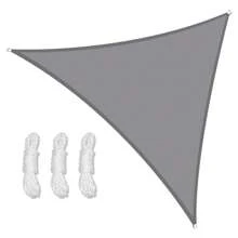 1PC Sun Shade Sail Triangle Rectangle Square Waterproof 98% UV Block Awning Shade Sails Canopy Sunscreen Cover Tents For Patios Garden Swimming Pool Outdoor Camping With Installation Diy Ropes, Light Grey
