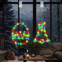2 Packs Easter Egg Bunny Window Lights Easter Decorations Battery Operated 45 LED Easter Egg 30 LED Rabbit Waterproof Colorful Lights Easter Decorations Indoor Outdoor Home Party Decor - Multicolor - View 3