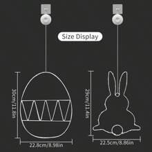 2 Packs Easter Egg Bunny Window Lights Easter Decorations Battery Operated 45 LED Easter Egg 30 LED Rabbit Waterproof Colorful Lights Easter Decorations Indoor Outdoor Home Party Decor - Multicolor - View 9