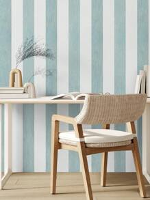 SUPSTICKER 1卷青白条纹加厚防潮壁纸客厅卧室自粘家居装修装饰美化墙贴撕下即贴有三种尺寸可选装修贴纸撕下墙板墙纸壁纸春季装饰用品让您的家焕然一新拉玛装饰贴纸 - 彩色 - 查看 10