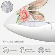 4pcs lễ Phục sinh Con thỏ & Trứng In Đào Da Vỏ gối , màu trơn Đệm sofa Loại vỏ , Nhà  Trang trí Ném Vỏ gối Đối với Phòng khách , Phòng ngủ ( Gối Cốt lõi Không bao gồm ) - màu xanh lá - Xem 5