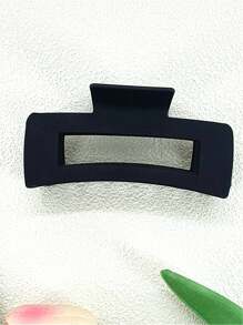 4入組女士黑白卡其色立體爪形髮夾，日常休閒髮飾 - 彩色 - 查看 6