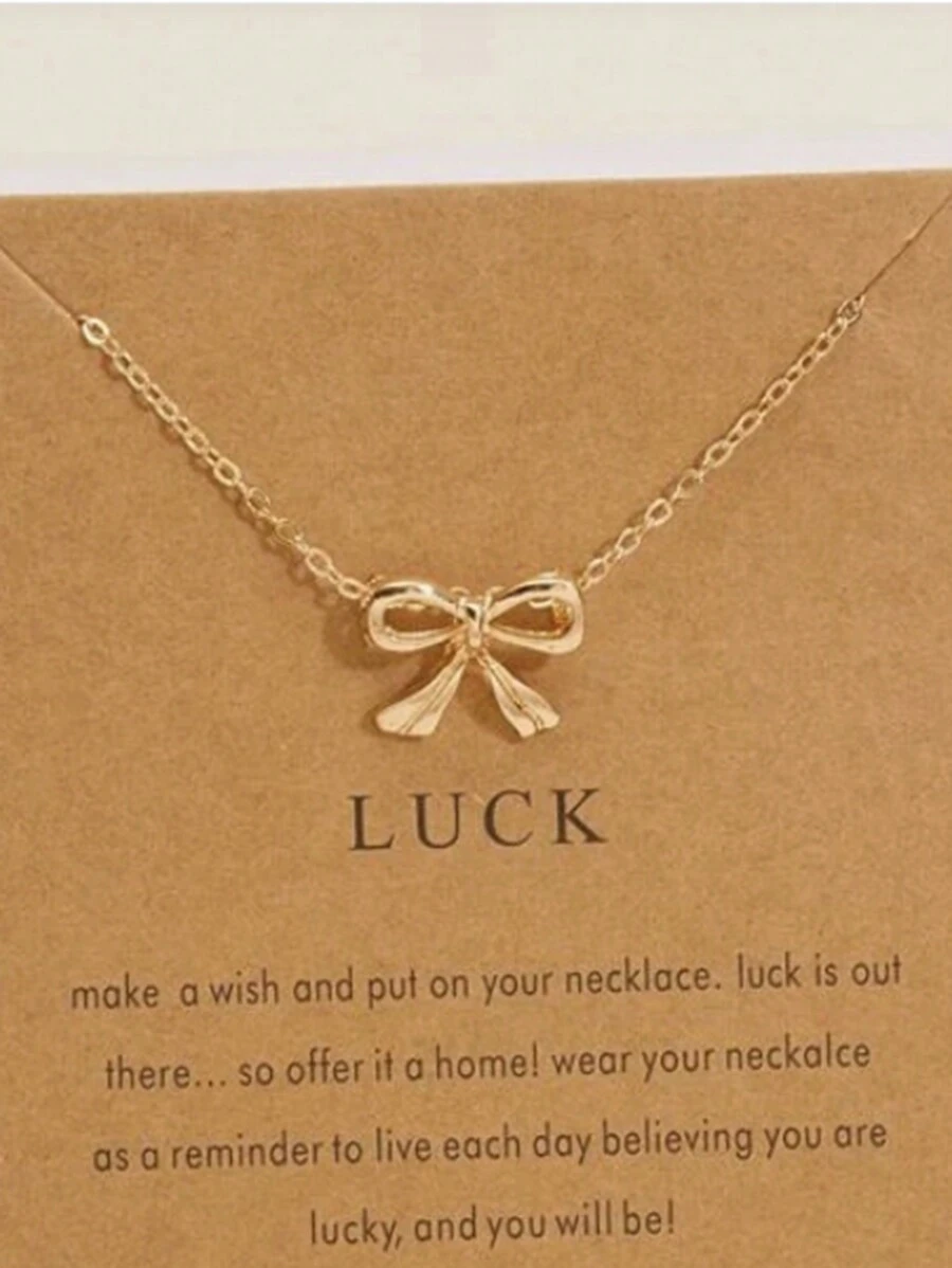 Fashionable Necklace With Gold Butterfly Decoration Pendant - Gold - View 1