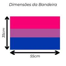 Bandeira Avulsa Orgulho LGBT Cores em Cetim Brilhante Tamanho Pequeno 55cm x 35cm - Parada Gay Desfile Pride Colorida Gêneros Arco Íris LGBTQIAP+